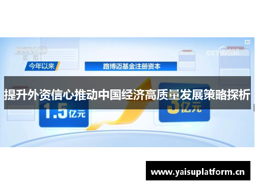 提升外资信心推动中国经济高质量发展策略探析